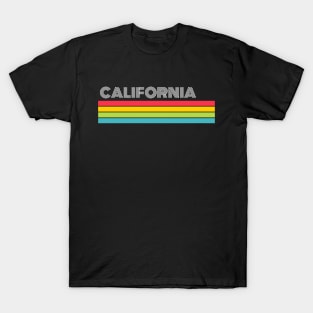 Vintage Rainbow Striped California T-Shirt